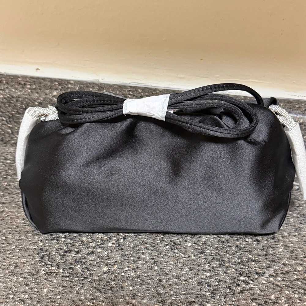 Rebecca Minkoff Black Satin clutch/crossbody bag NWT - Picture 5 of 6